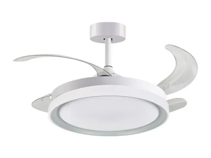 Ventilador de techo Kigali Mini Bel Air 48W 4 aspas retráctiles blanco/plata Ø91 cm